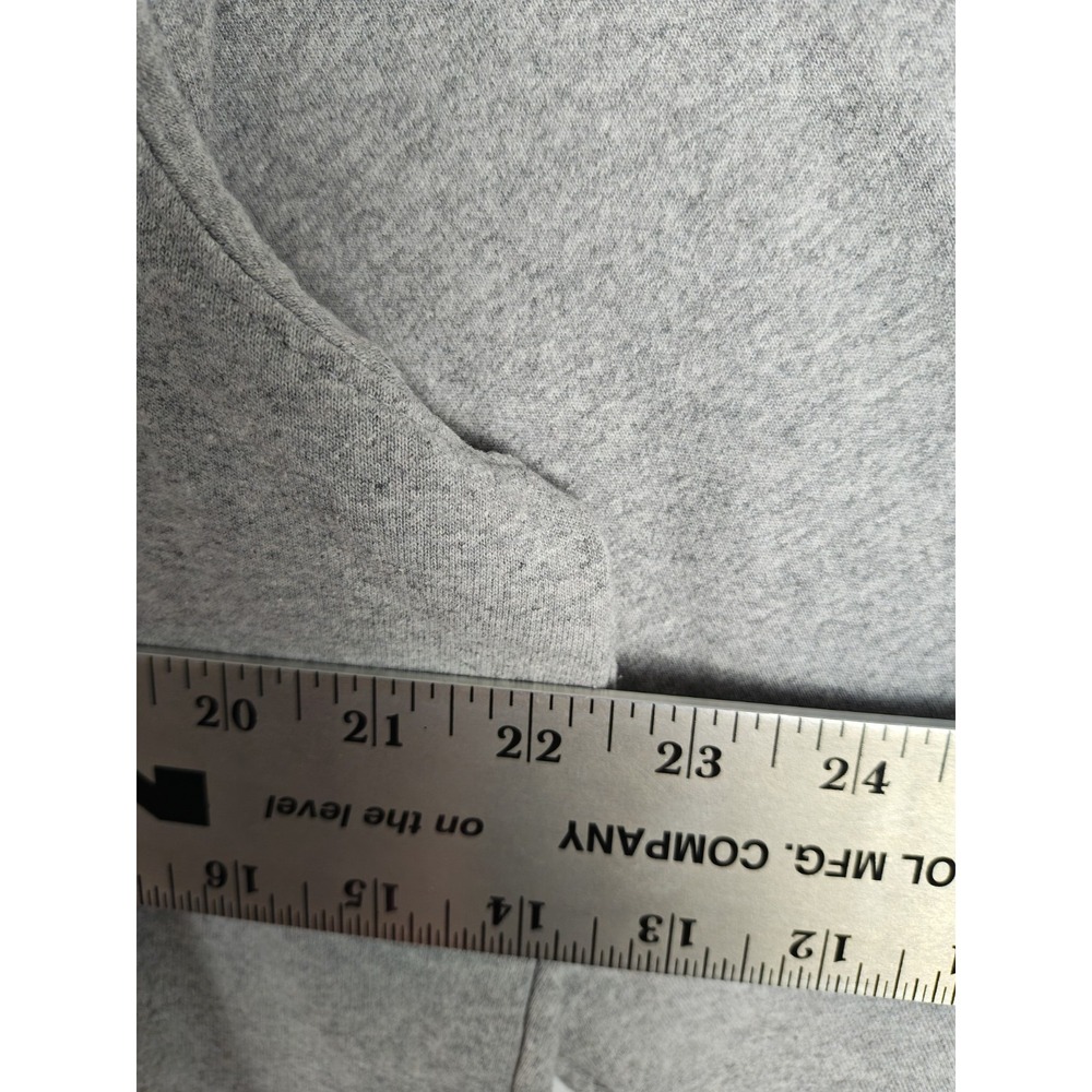 Recycled Threads Gray L Crewneck Fleece Pullover Sweatshirt Smiley Graphic - Picture 6 of 7